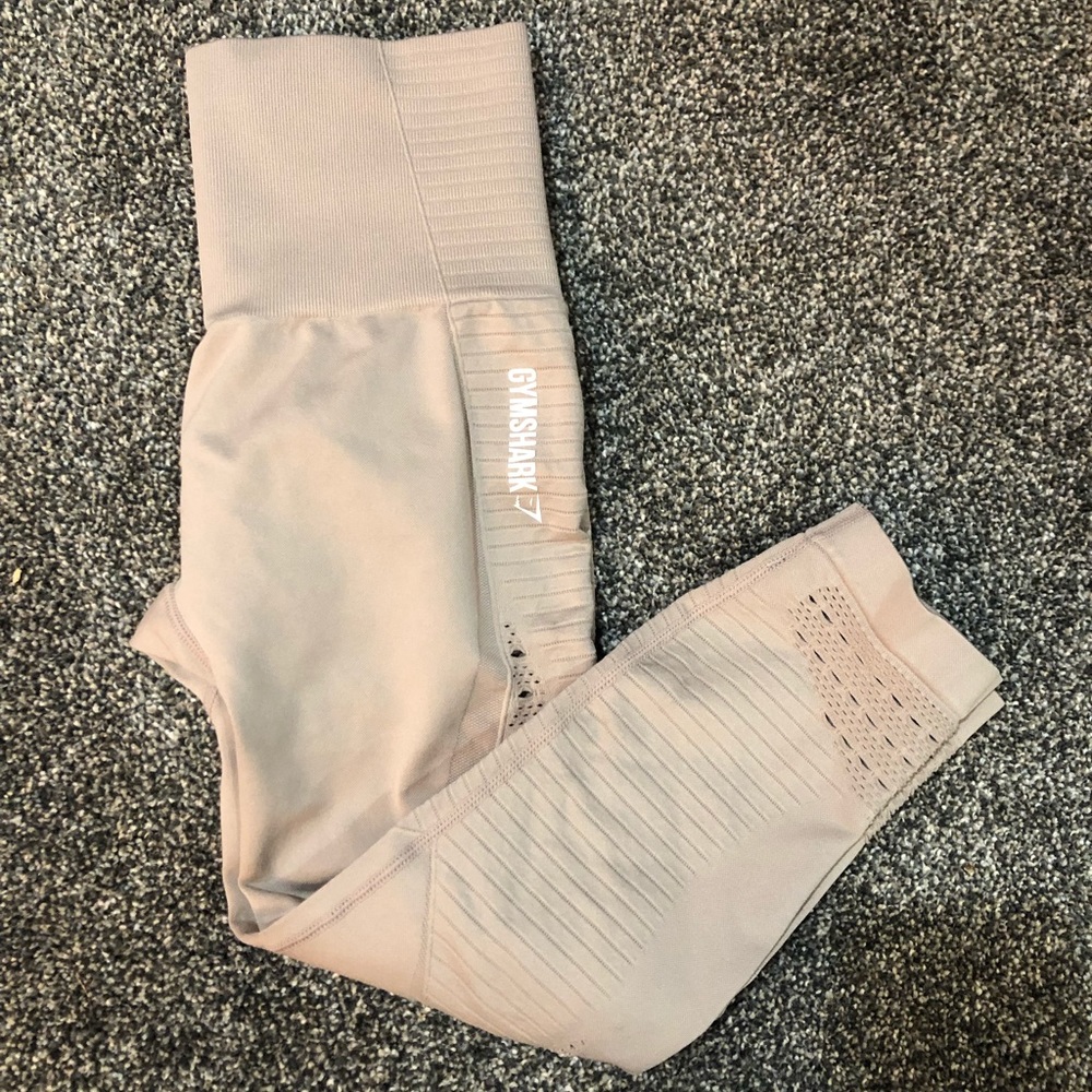 Nude gymshark energy seamless crop leggings